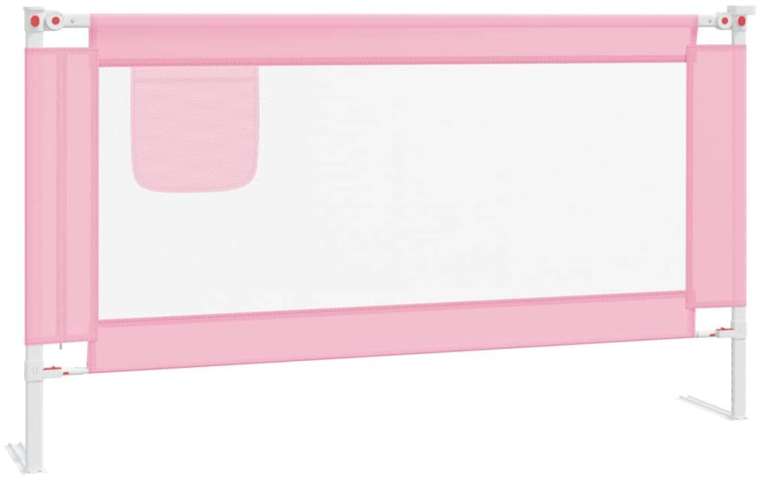 Kleinkind-Bettschutzgitter Rosa 150x25 cm Stoff Bild 1