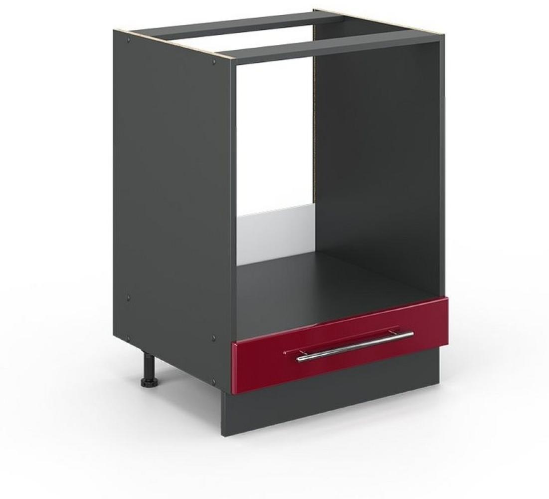 Vicco Herdumbauschrank 60 cm Küchenschrank Hängeschrank Küchenzeile Fame-Line (Bordeaux Hochglanz) Bild 1