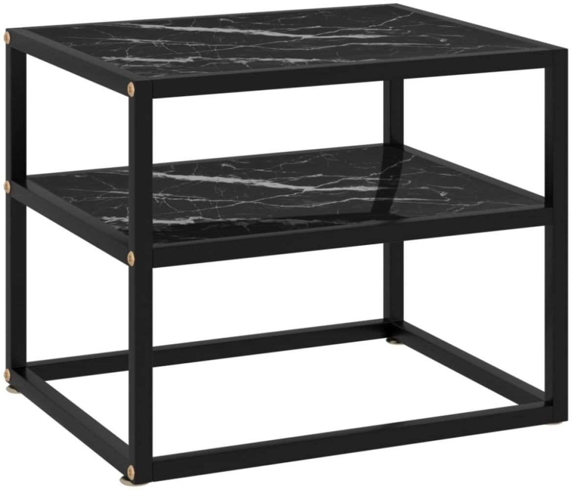 vidaXL Konsolentisch Schwarz 50 x 40 x 40 cm Hartglas [322854] Bild 1