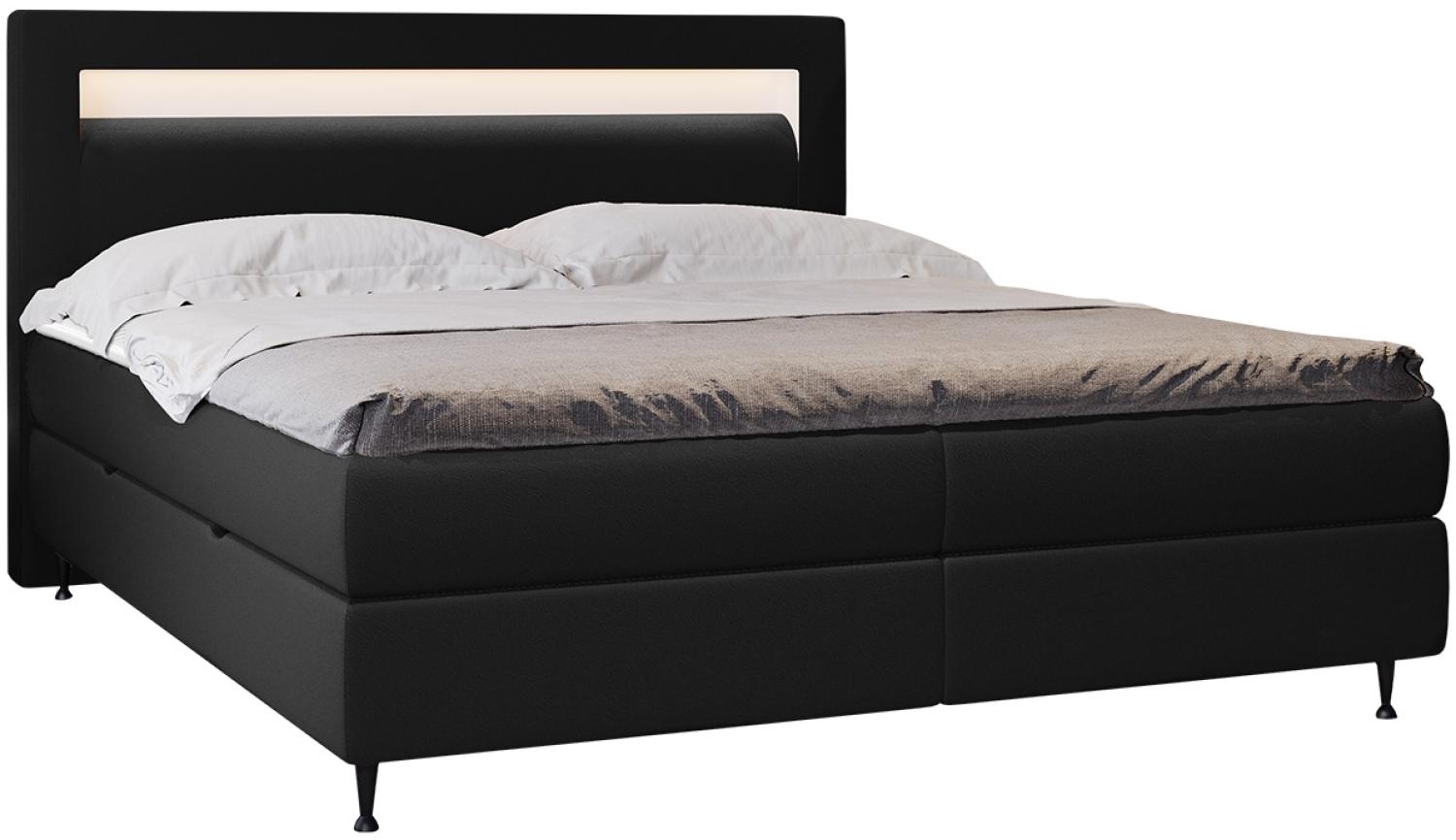  Mirjan24 Boxspringbett 'Ovo', schwarz, 180 x 200 cm Bild 1