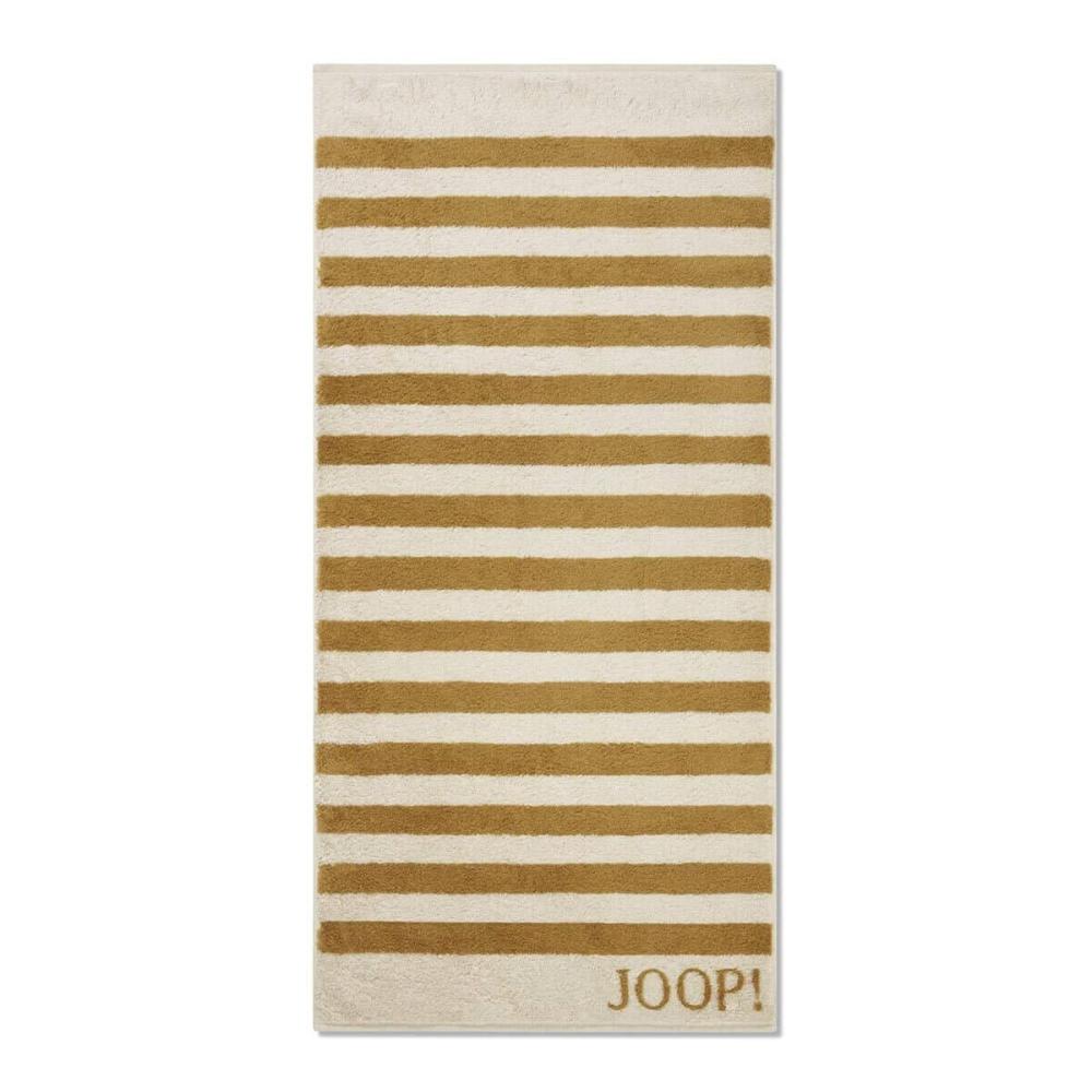 JOOP! Duschtuch - Classic Stripes Frottierkollektion, Walkfrottier Ocker 80x150cm Bild 1