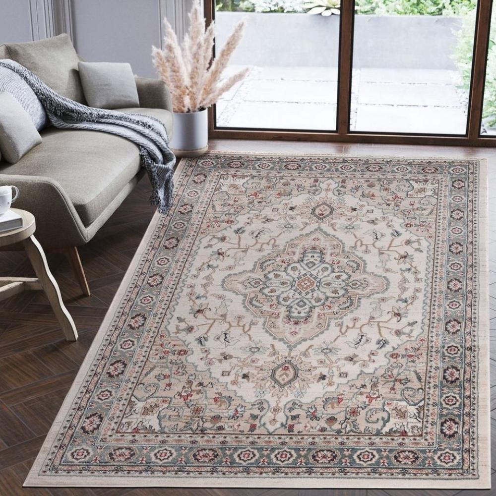 Mazovia Orientteppich Oriente Teppich - Traditioneller Teppich Orient Beige, 60 x 100 cm, Geeignet für Fußbodenheizung, Pflegeleicht, Wohnzimmerteppich Bild 1