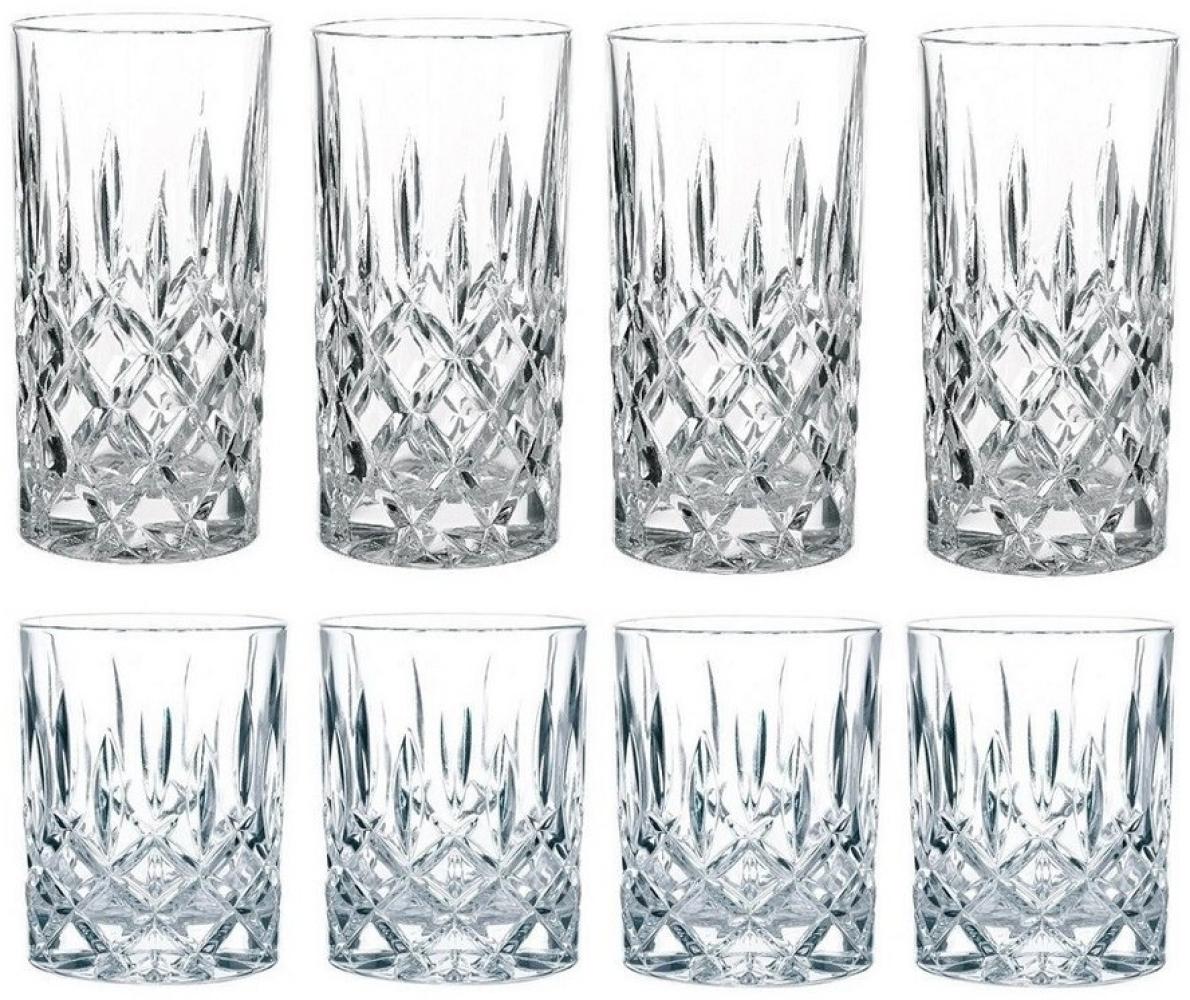 Nachtmann Longdrinkglas Nachtmann Nobelesse Set 4X Whiskybecher + 4X Longdrink Gläser, Kristallglas Bild 1