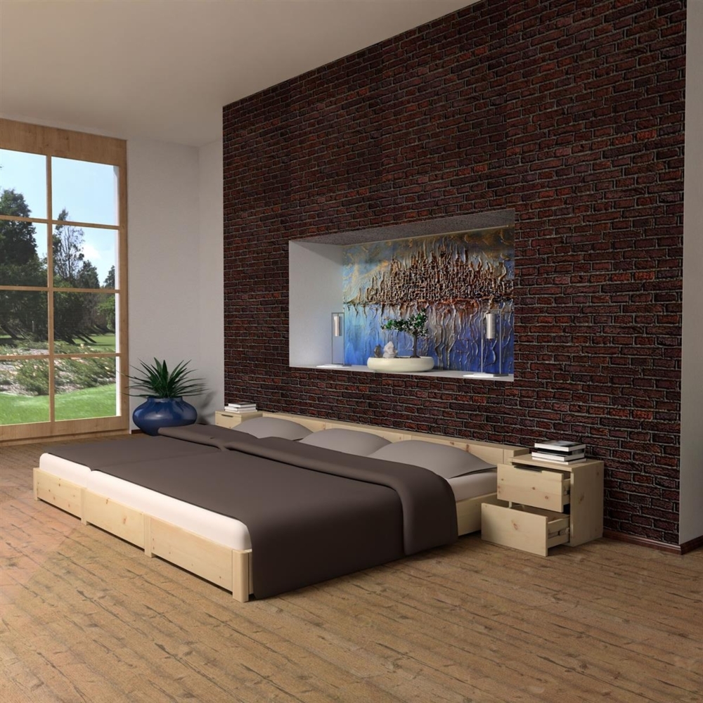 Familienbett "Familien-Nesterl" 270 220 23 Zirbe 90/90/90cm ohne Ablage Bild 1