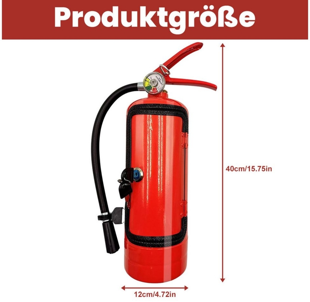 Novzep Aufbewahrungsbox Feuerlöscher Minibar Weinbox – Handgefertigte Metall-Geschenkbox Bild 1