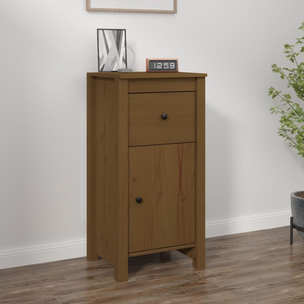 Sideboard Honigbraun 40 x 35 x 80 cm Massivholz Kiefer [813760] Bild 1
