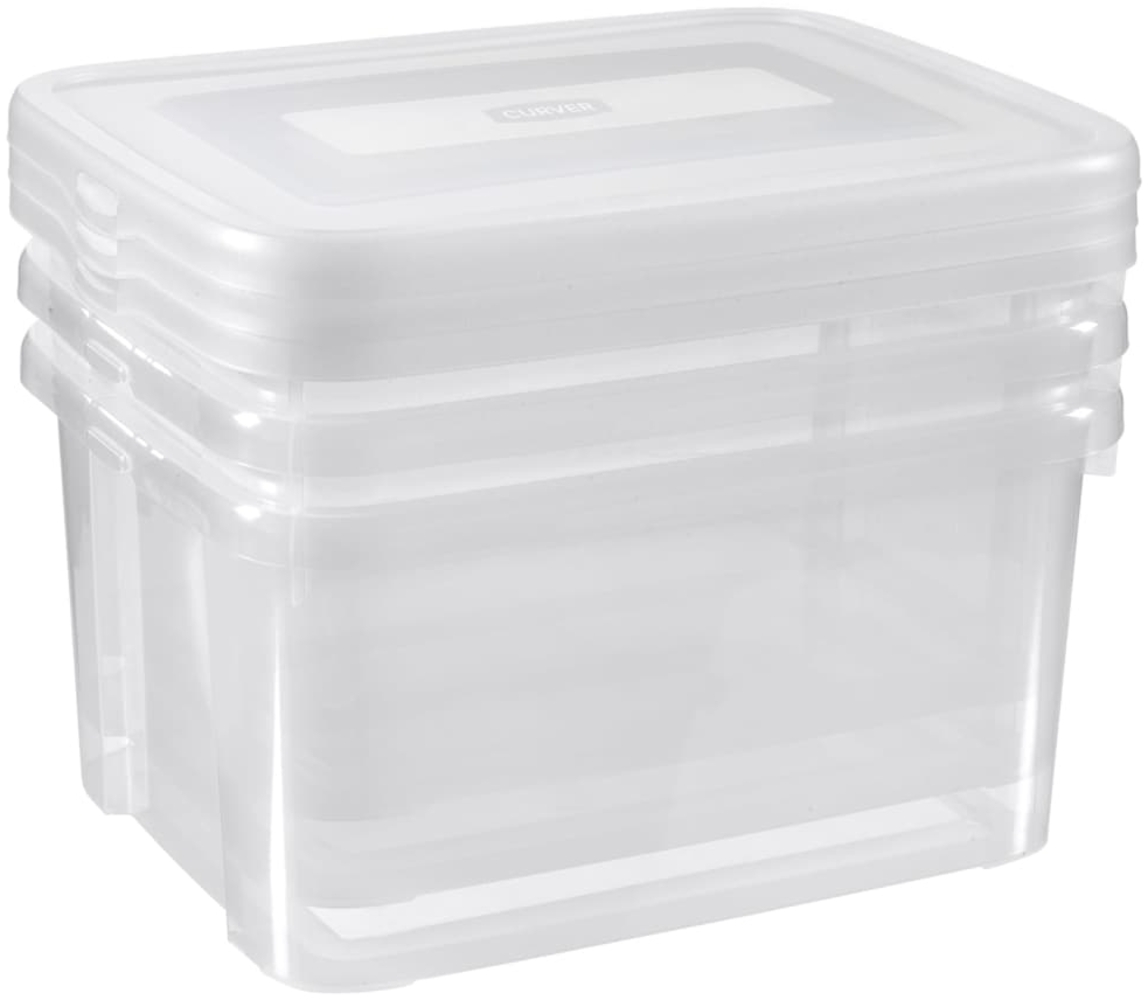 Curver Aufbewahrungsboxen-Set Handy 3x25L Transparent 443853 Bild 1