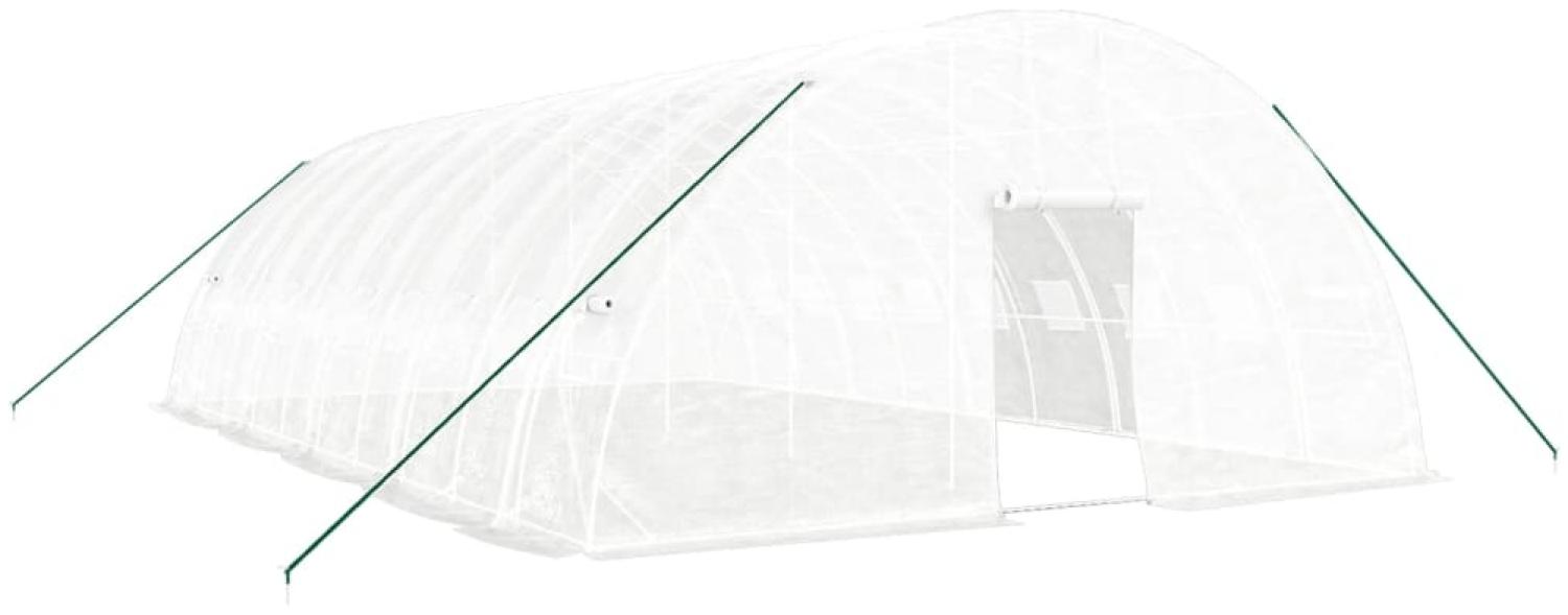 vidaXL Gewächshaus mit Stahlrahmen Weiß 60 m² 10x6x2,85 m 3188119 Bild 1