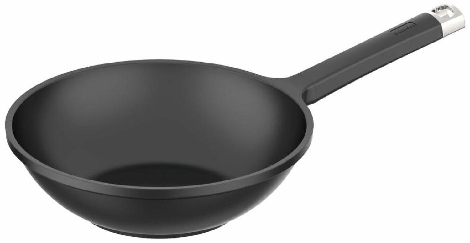 Berndes Edition 100 Wokpfanne, Wok mit Stiel, Aluguss, Schwarz, 28 cm, 031682 Bild 1