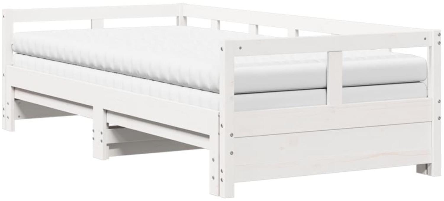 vidaXL Tagesbett Ausziehbar mit Matratzen 80x200 cm Massivholz Kiefer 3321039 Bild 1