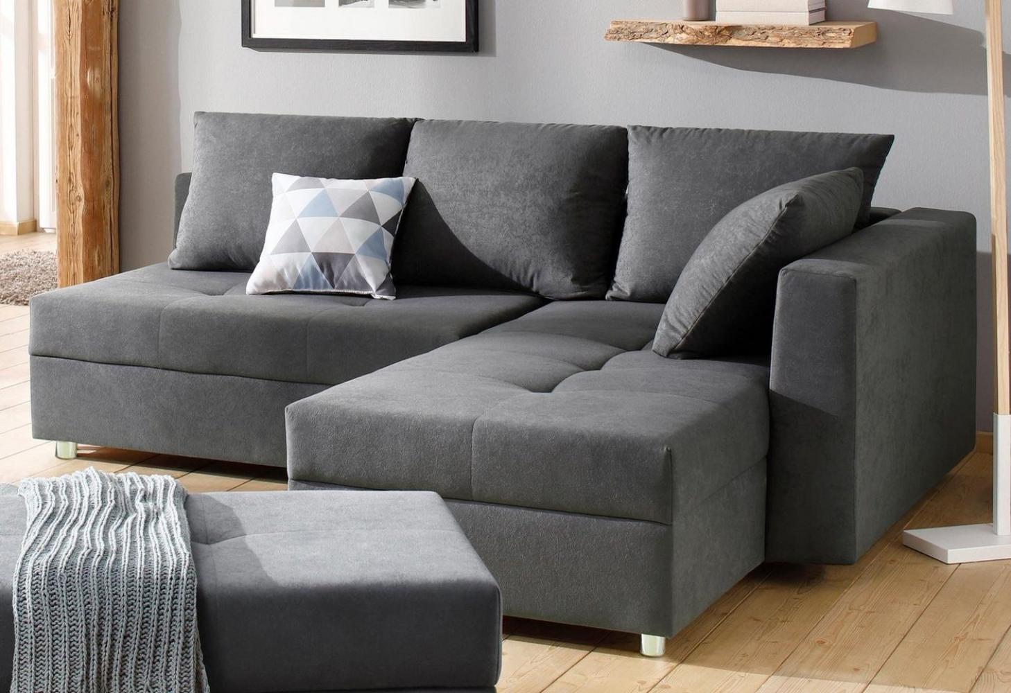 Home affaire Ecksofa Italia L-Form, mit Bettfunktion, mit Federkern Bild 1