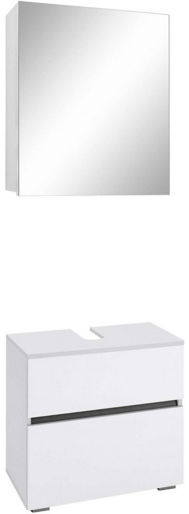 Home affaire Badmöbel-Set Wisla, (Set, 2-St), Spiegelschrank, WBU mit Siphonausschnitt u. Push-to-open, Breite 60 cm Bild 1