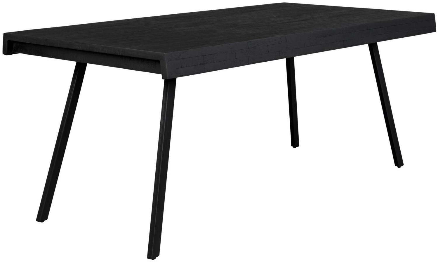 Design Esstisch SURI BLACK 180 x 90 cm Platte recycled Teak Bild 1