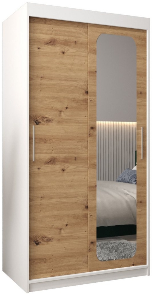 ABIKS MÖBEL Schwebetürenschrank Promo T2 Schlafzimmerschrank - mit Spiegel, Kleiderstange, Regalen Bild 1