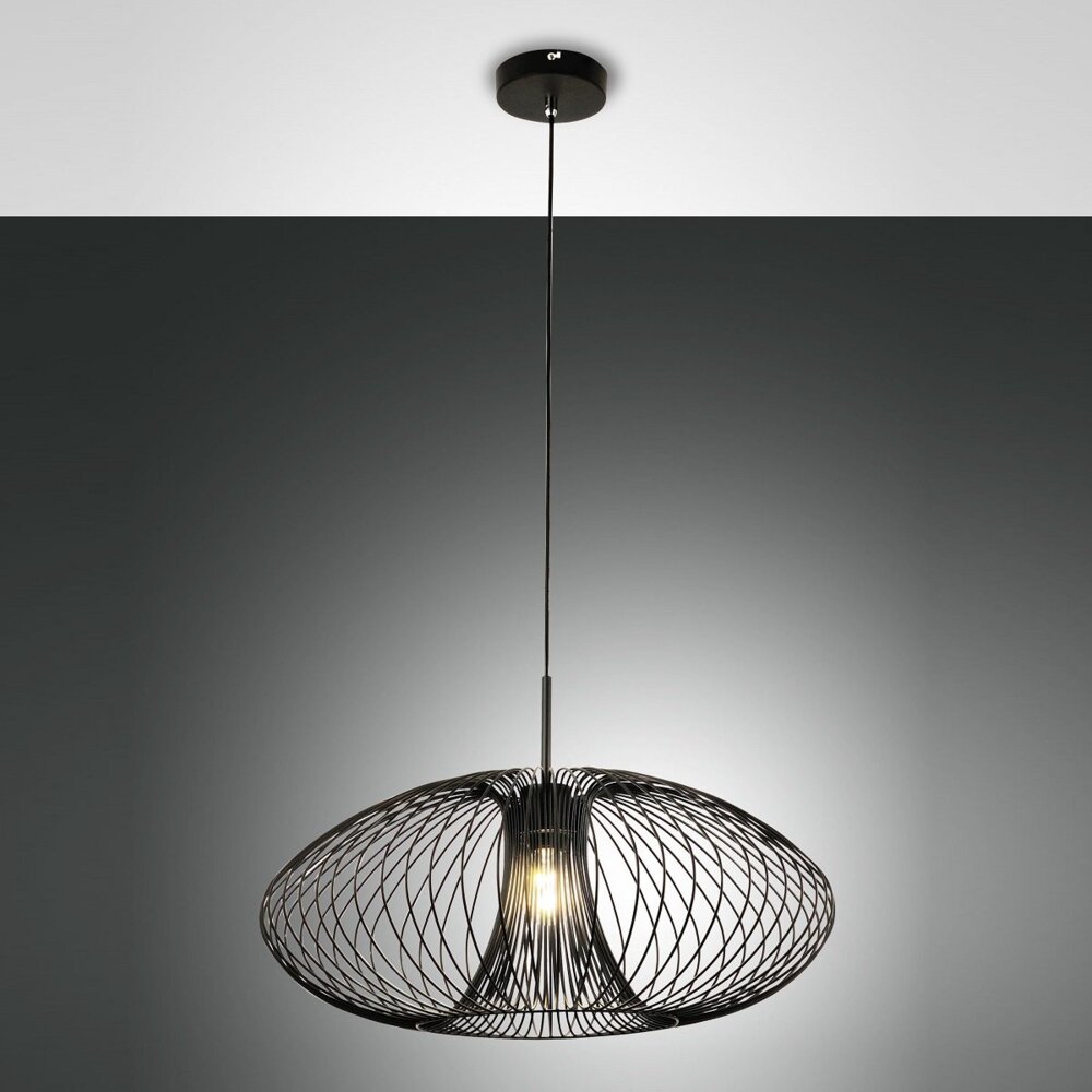 Fabas Luce 3706-40-101 Pendelleuchte Fassa 60cm schwarz E27 Bild 1