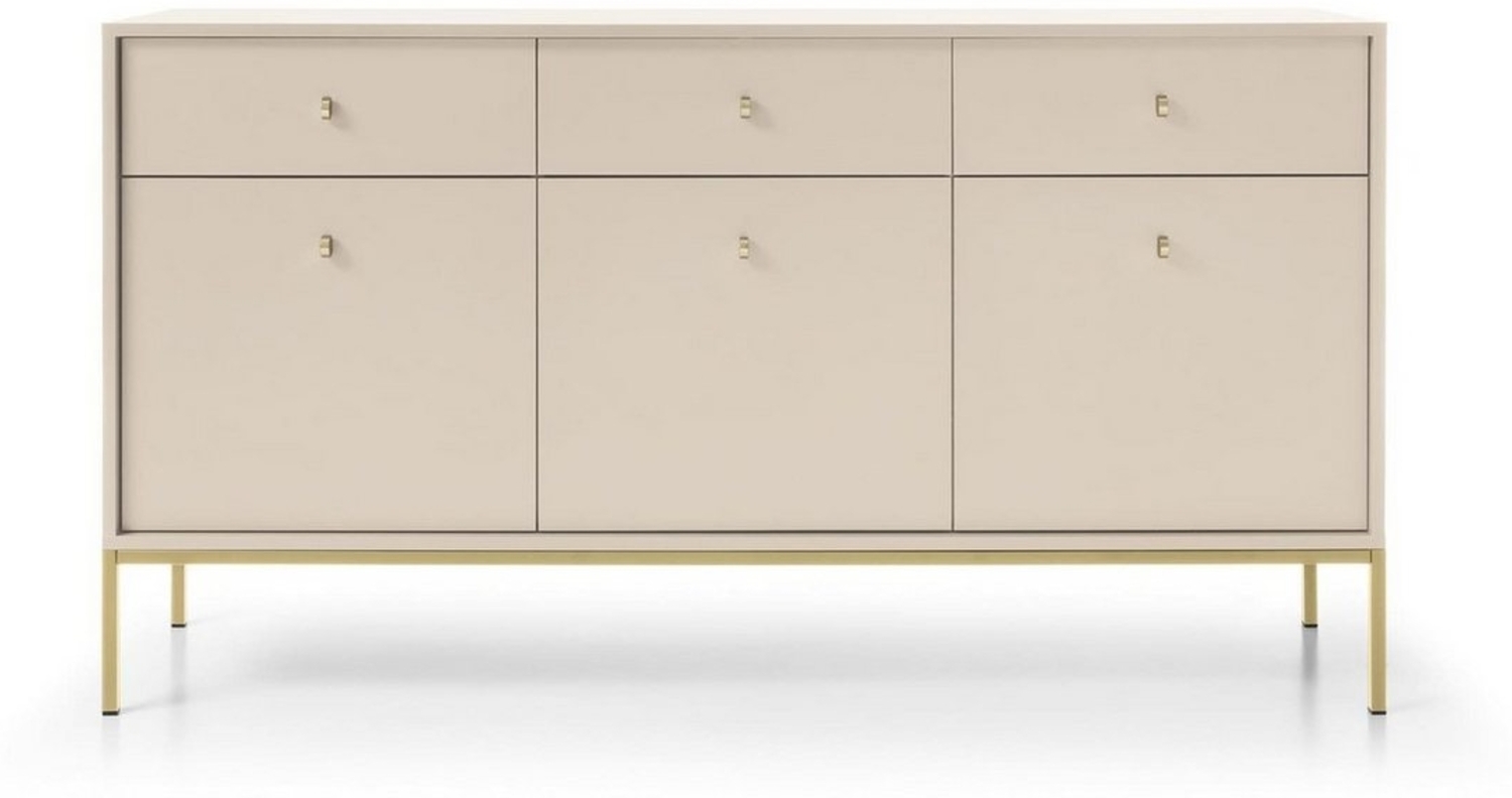 MOEBLO Kommode Melody III (Wohnzimmer, Esszimmer, Flur & Diele, Moderne Kommode Sideboard Schrank Highboard Goldene Türgriffe), (BxHxT): 154x39x83 cm Bild 1