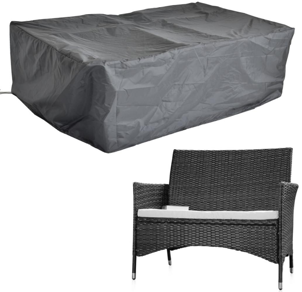 Schutzhülle 63x58x112 Schwarz Gartenmöbel Rattan Abdeckung Plane Haube Wetter Bild 1