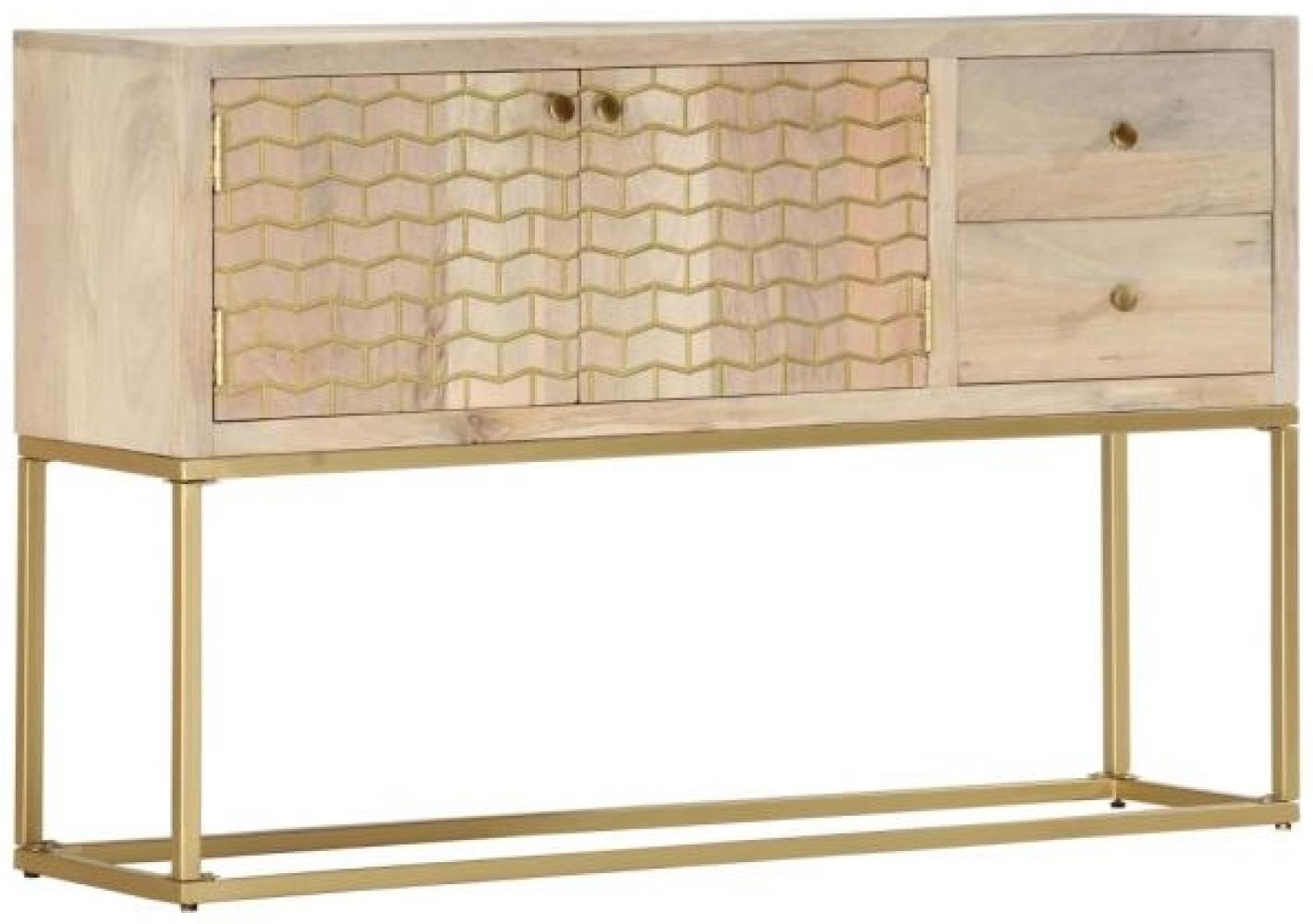 vidaXL Sideboard Golden 120x30x75 cm Massivholz Mango 286500 Bild 1