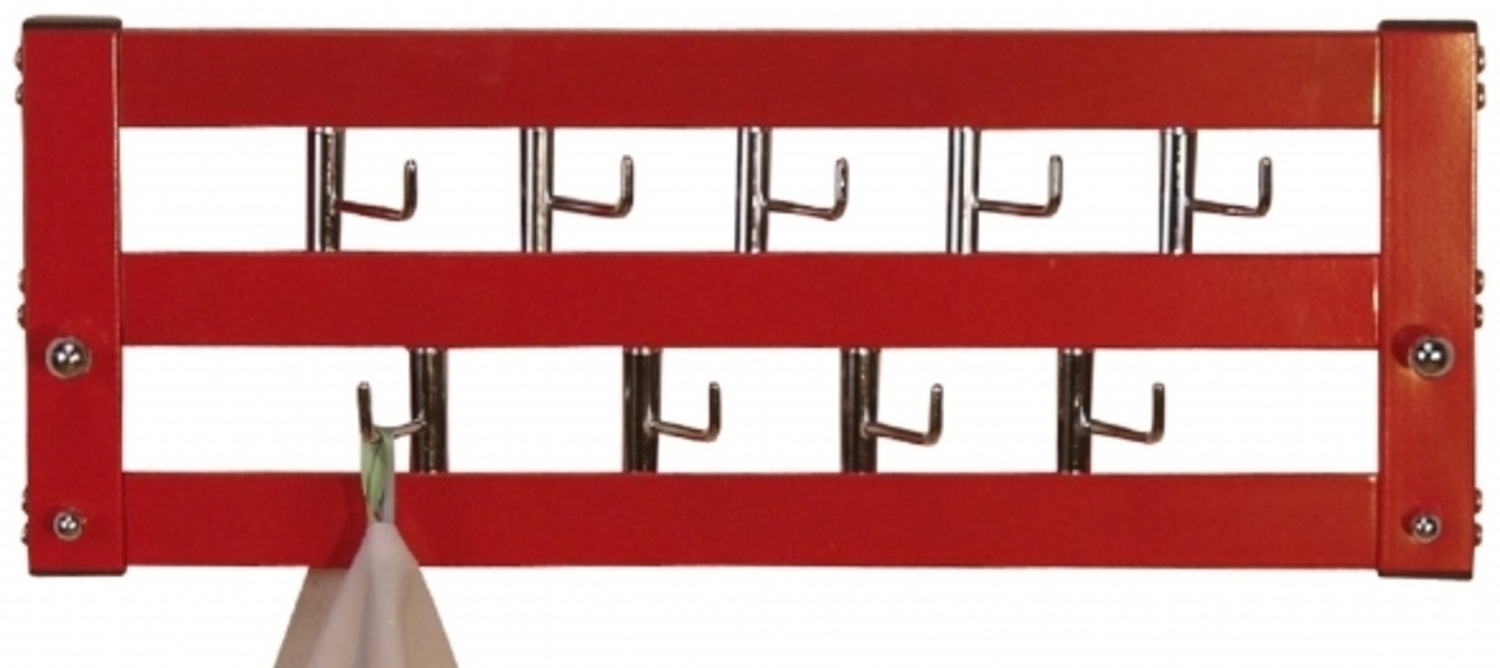 Wandgarderobe "Ellen" mit 9 drehbaren Haken, rot Bild 1