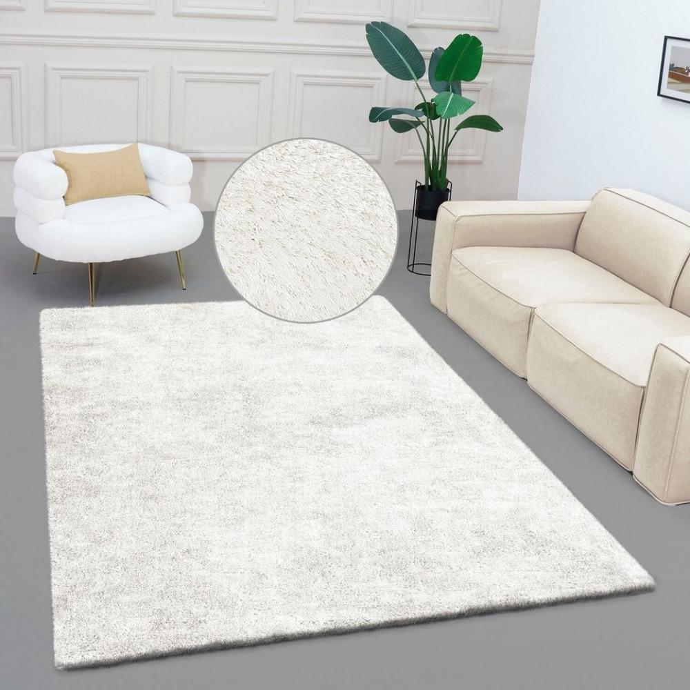 Bruno Banani Hochflor-Teppich Dana Teppich, leichter Glanz, besonders weich, rechteckig, Höhe: 30 mm, uni, Mikrofaser Teppiche, Wohnzimmer, Schlafzimmer, Esszimmer Bild 1