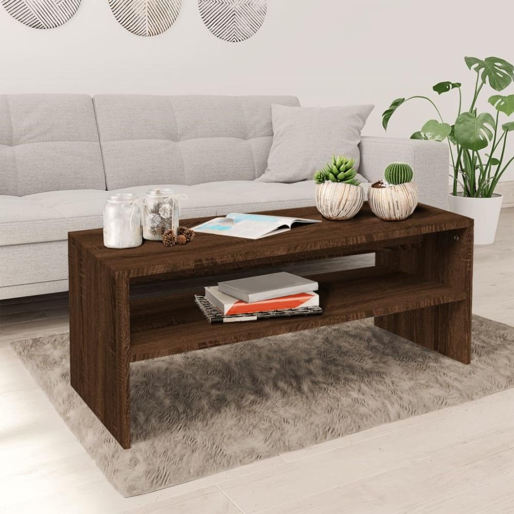 vidaXL Couchtisch Braun Eichen-Optik 100x40x40 cm Holzwerkstoff 815257 Bild 1