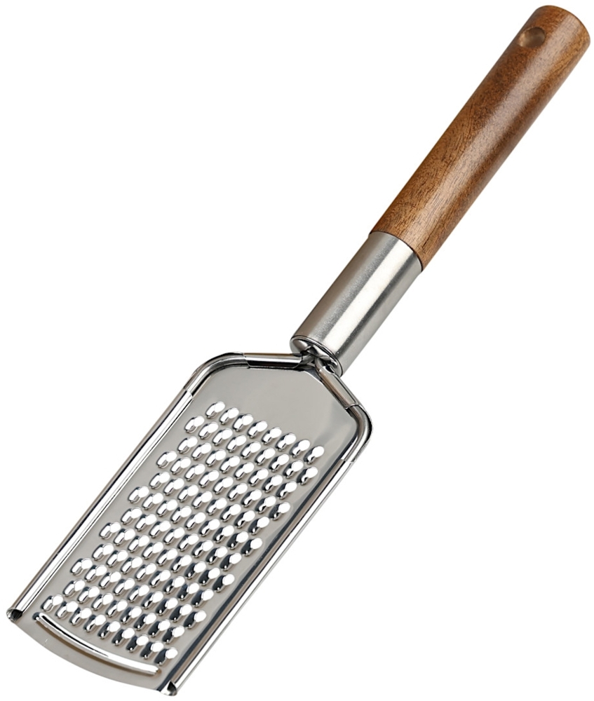 KESPER 28976 Käsereibe fein aus Edelstahl mit Griff aus Akazienholz (FSC®) / Funktionsreibe Bild 1
