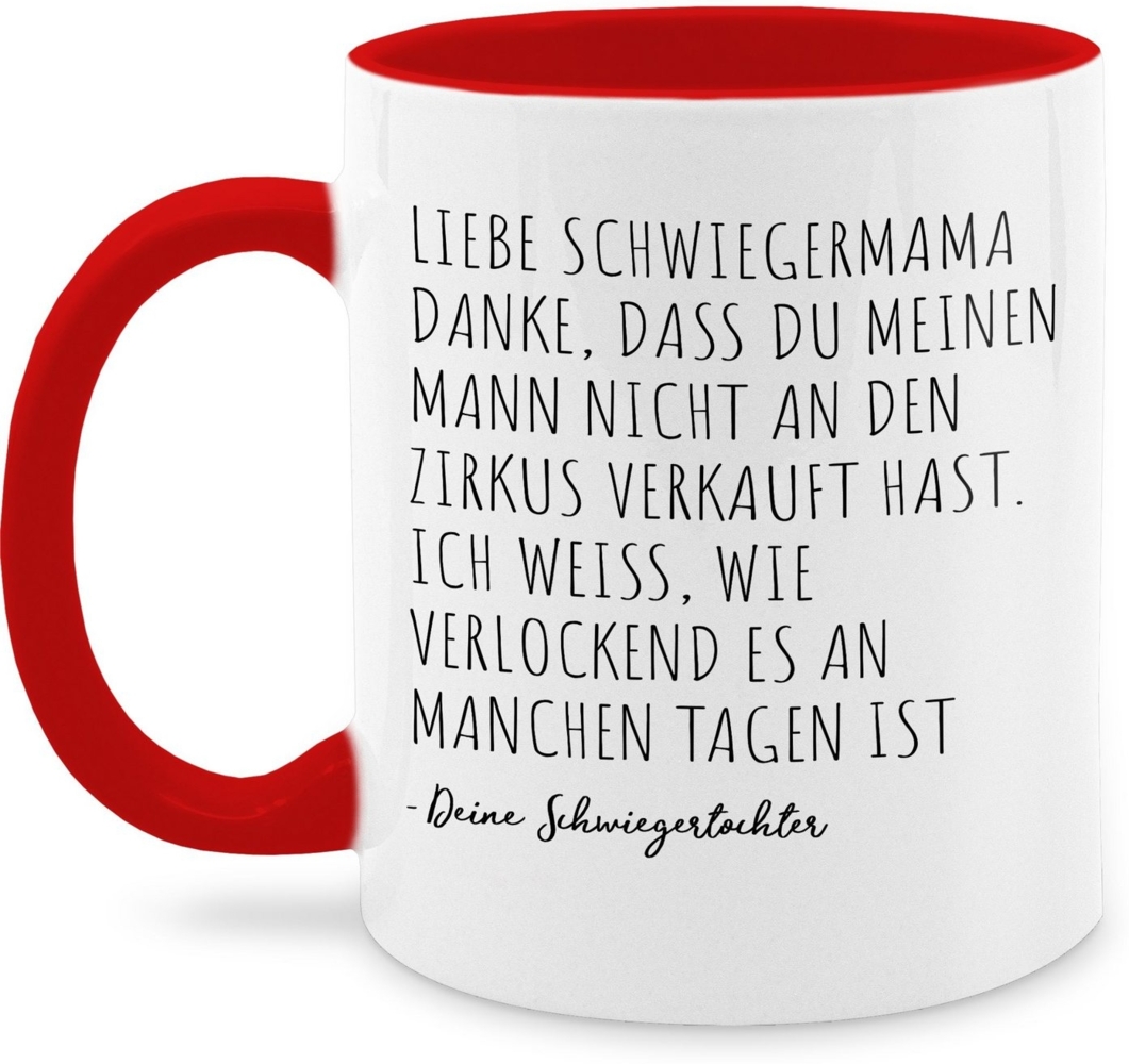 Shirtracer Tasse Beste Schwiegermama Geschenk Schwiegermutter lustig von Schwiegertocht, Keramik, Schwiegermutter Bild 1