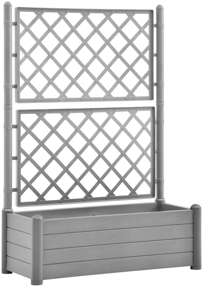 vidaXL Pflanzkübel mit Spalier 100x43x142 cm PP Steingrau 317582 Bild 1