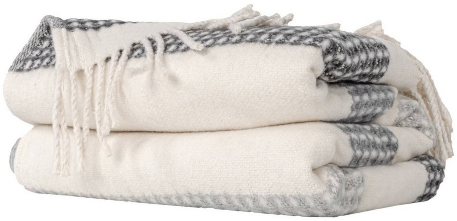 Plaid Boris Tagesdecke hochwertige Kuscheldecke Wohndecke Reisedecke, ANRO, Wendedecke kuschelig-weich 130x160cm Grau Bild 1