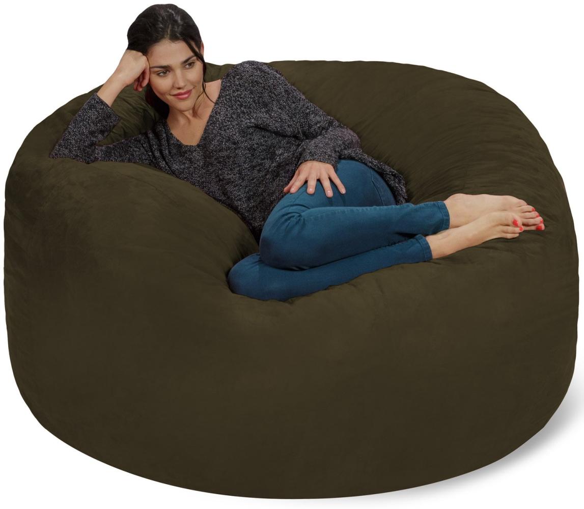 Chill Sack Bohnenbeutelstuhl: Riesen-5' Memory-Foam-Möbel Sitzsack - großes Sofa mit weicher Microfaserabdeckung - Oliver Bild 1