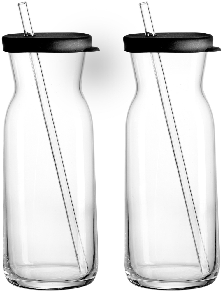 2 Gläser mit Deckel inkl. Strohhalm Giardino Bild 1