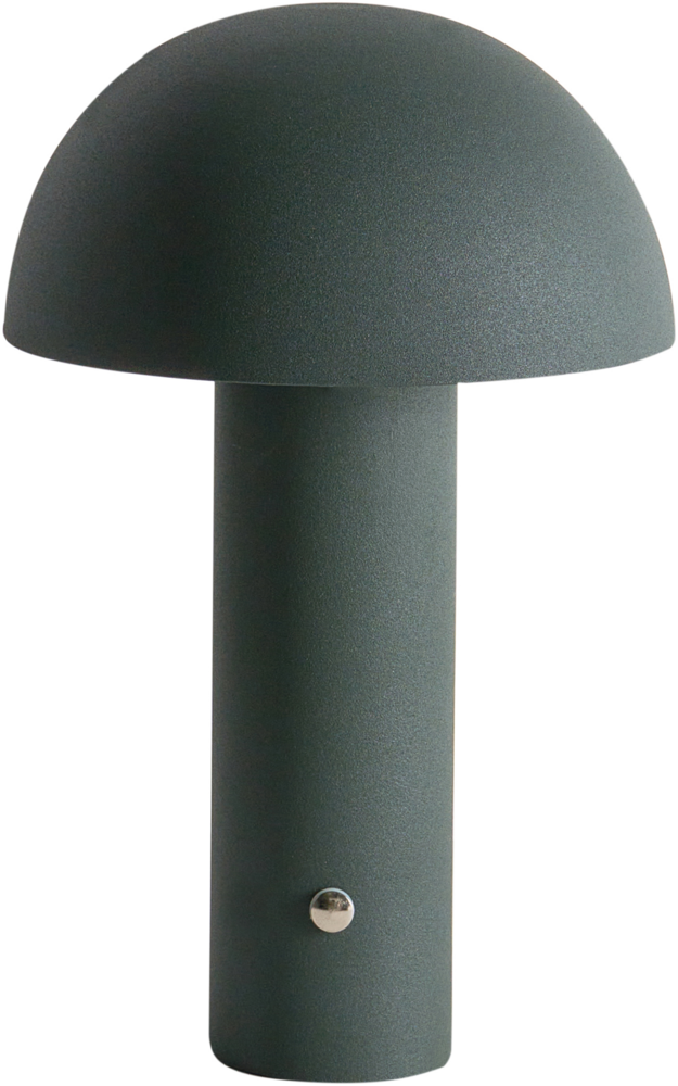 Kabellose LED Tischlampe BOJO mit Dimmer Metall Dunkelgrün Bild 1