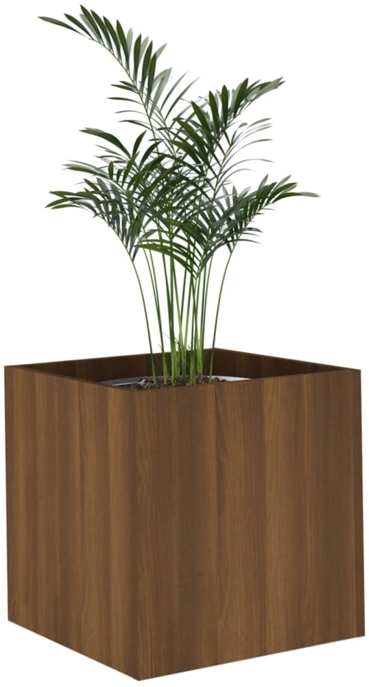 vidaXL Pflanzgefäß Braun Eichen-Optik 40x40x40 cm Holzwerkstoff 820501 Bild 1