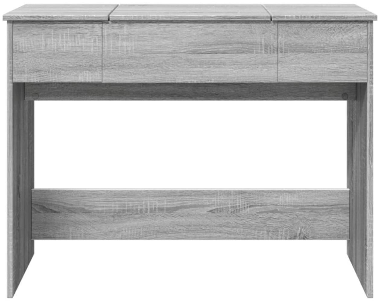 vidaXL Schminktisch, Holzwerkstoff grau, 100 x 45 x 76 cm Bild 1