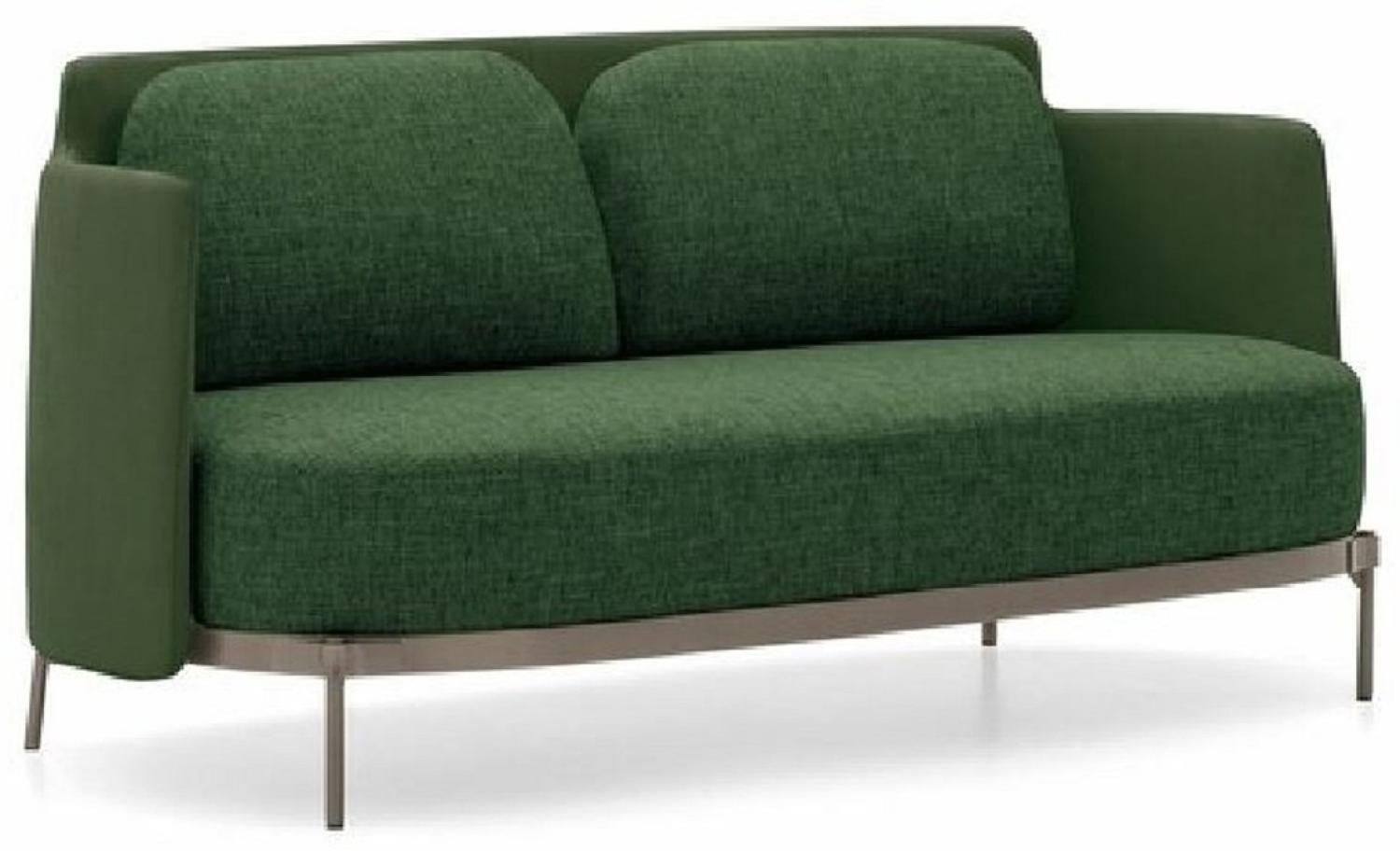 Casa Padrino Luxus 2er Sofa Grün / Bronze 160 cm - Wohnzimmer & Hotel Möbel Bild 1