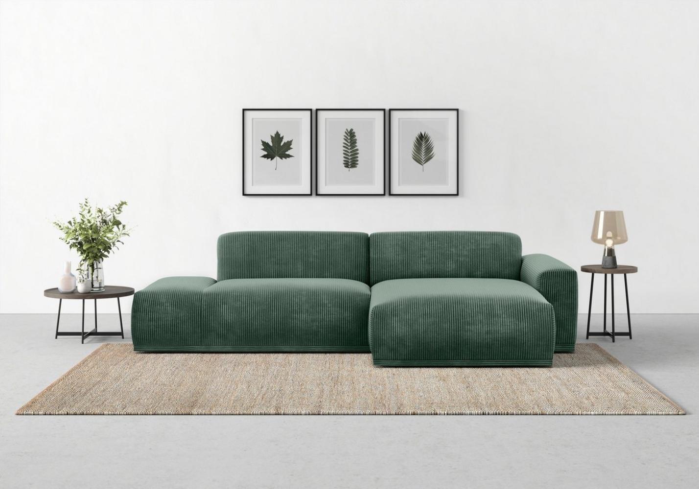 TRENDMANUFAKTUR Ecksofa Braga, mit hochwertigem Kaltschaum, L-Form, in Cord erhältlich, 2 Teile, modernes Sofa, Couch mit hohem Sitzkomfort, 275/72/160 cm (B/H/T) Bild 1