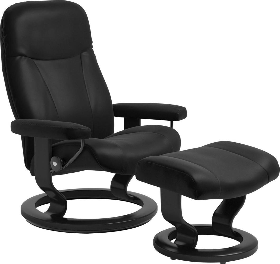 Stressless® Relaxsessel Garda (Set, Relaxsessel mit Hocker), mit Hocker, mit Classic Base, Größe M, Gestell Schwarz Bild 1