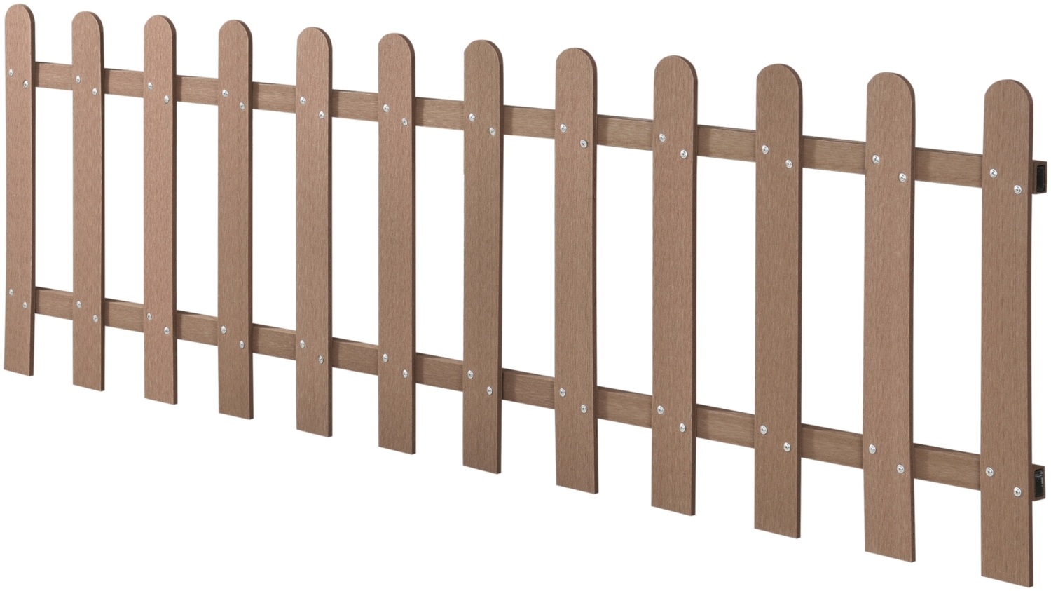 Gartenzaun Elda WPC 200x60 cm Braun neu. holz Bild 1