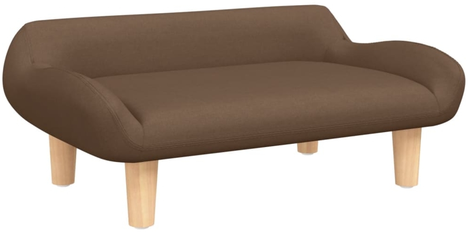 vidaXL Kindersofa 70 x 40 x 24 cm Stoff, Braun Bild 1