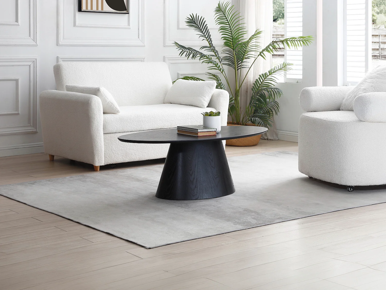 Vente-unique - Couchtisch - MDF - Schwarz - ANTELADA Bild 1