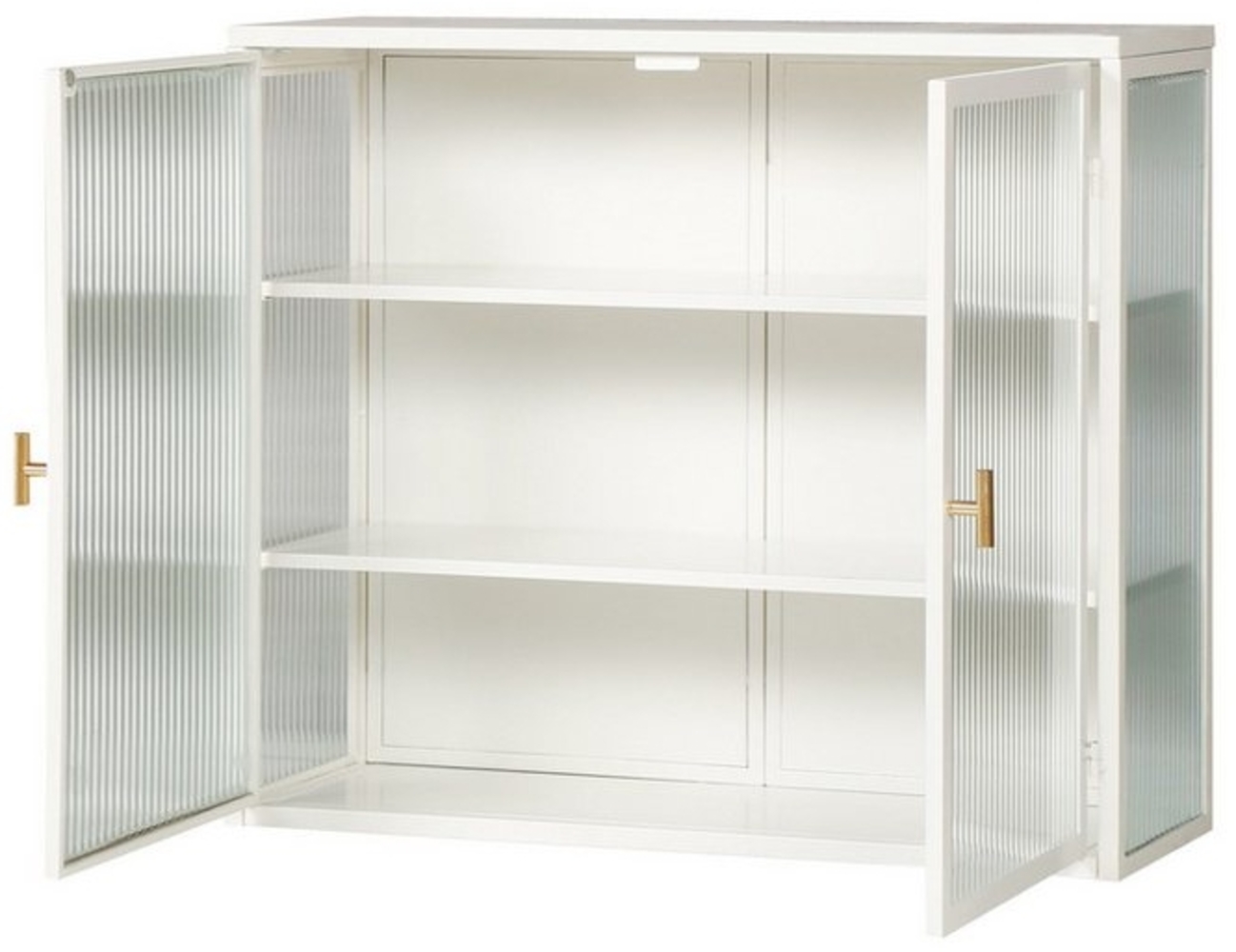 Blusmart Hängeschrank Moderner Wandschrank mit Glastüren (70 cm zweitürig, Mit drei Lagerebenen) Eingang, Wohnzimmer, Badezimmer, Esszimmer Bild 1