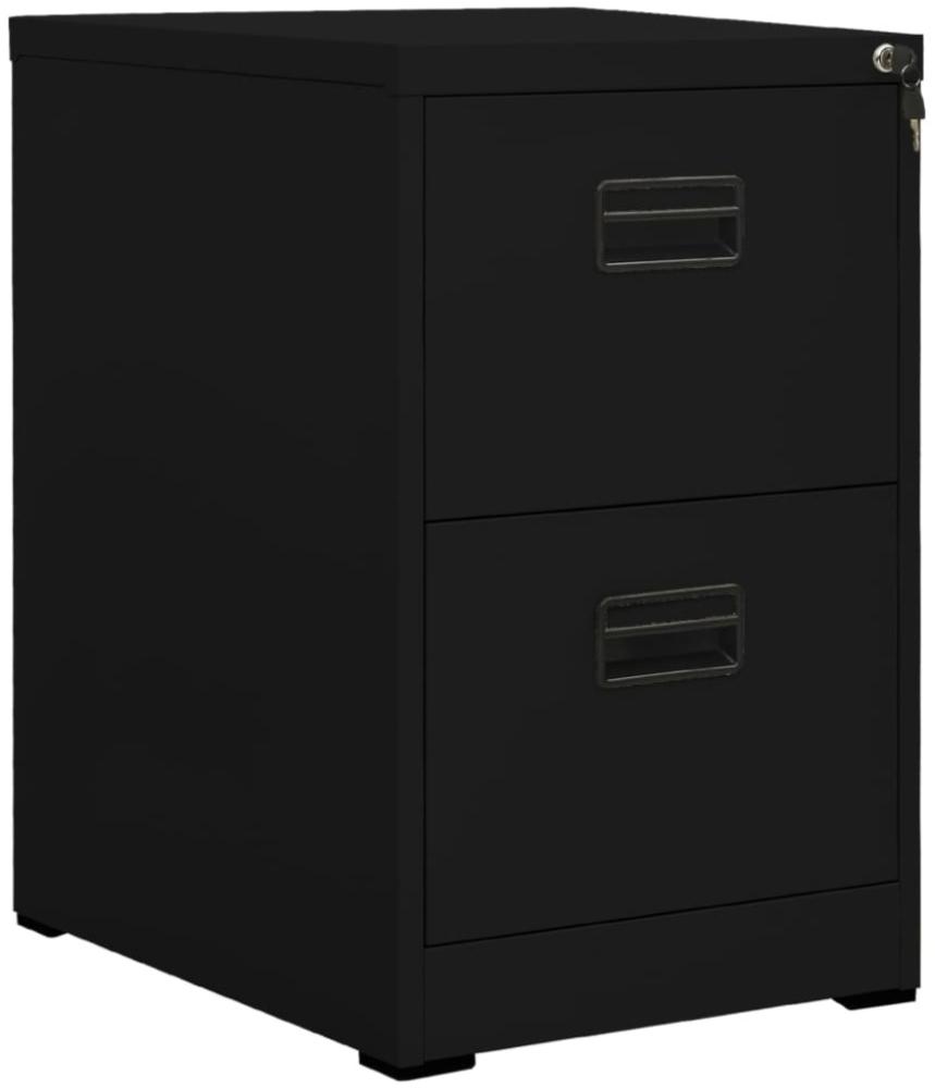 vidaXL Aktenschrank Schwarz 46x62x72,5 cm Stahl 336272 Bild 1