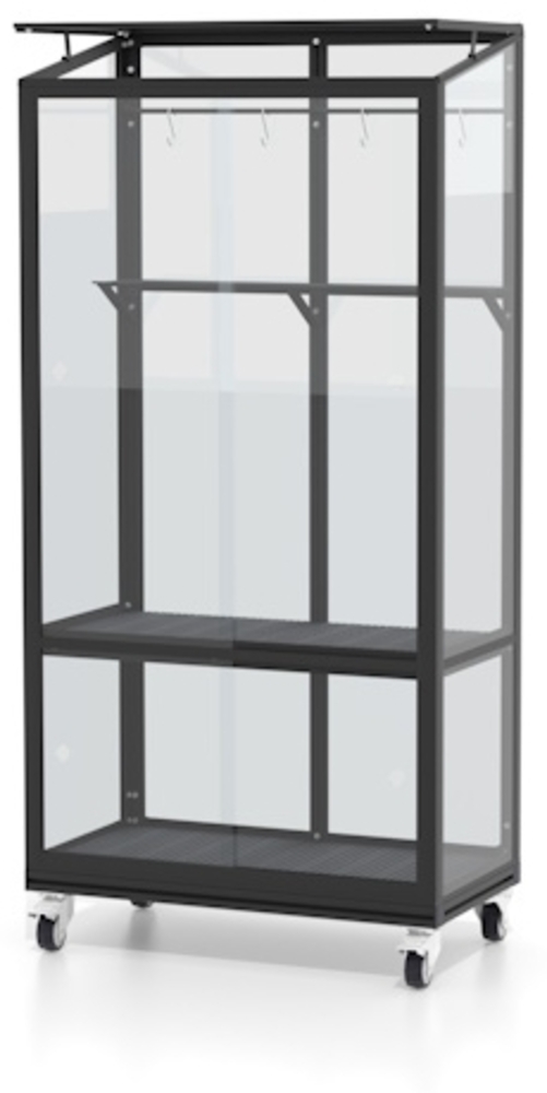 Vitavia Balkongewächshaus Polis 350 ESG, inkl. Rollfundament, schwarz Bild 1