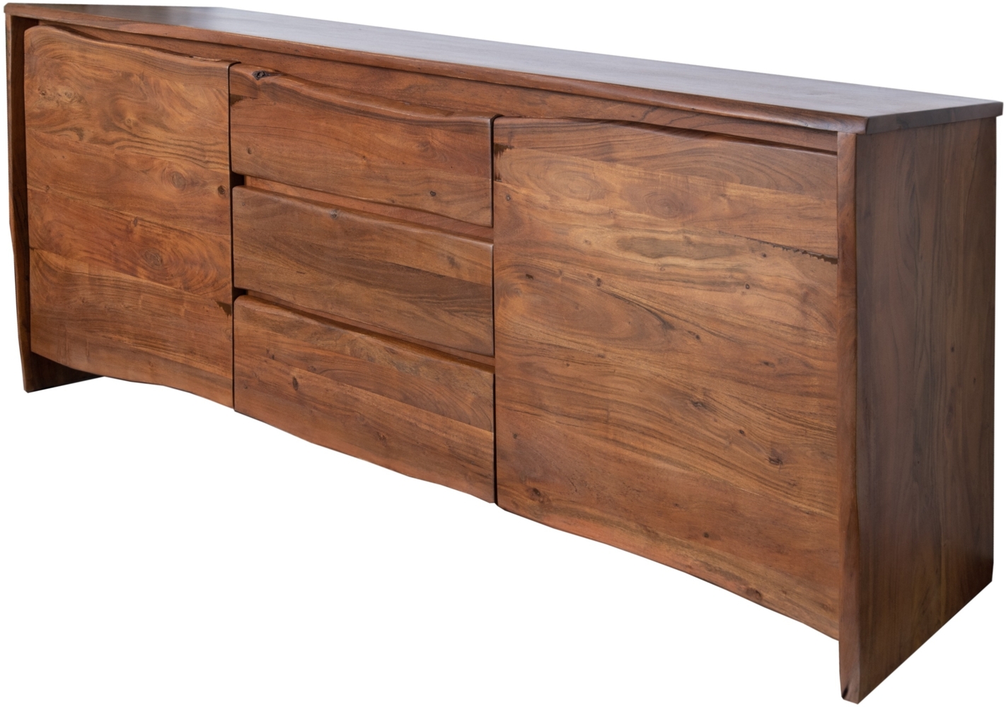 Sideboard Baumkante 200 x 45 x 90 cm Akazienholz massiv nussbaumfarben DAHLIA 86441496 Bild 1