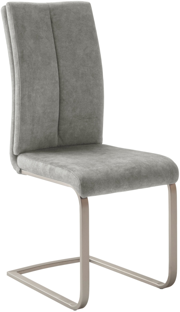 HUDSON Schwinstuhl mit Griff - 4er Set - Grau / Edelstahl gebürstet Bild 1