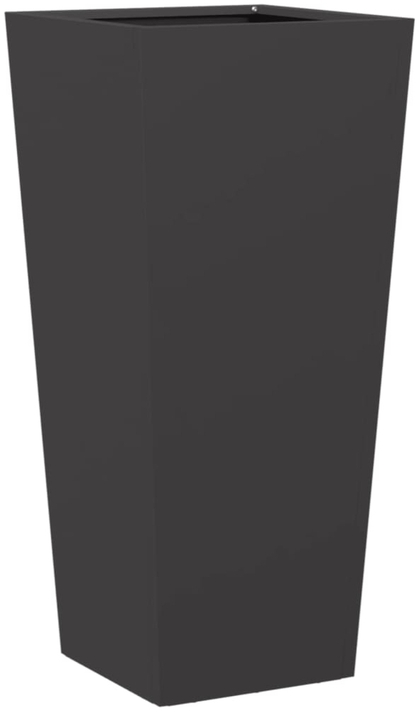 vidaXL Pflanzkübel Schwarz 35x35x75 cm Stahl 851080 Bild 1
