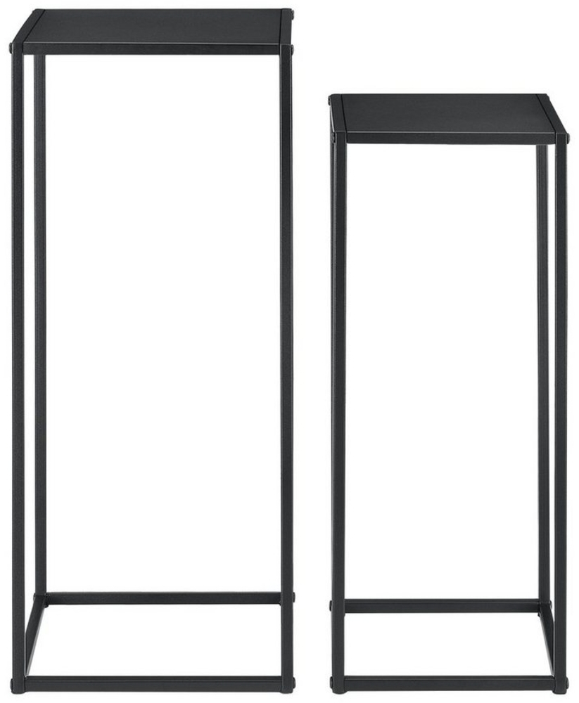 en. casa Beistelltisch (2-St, 2er Set), »Farsund« Säulentisch Pflanzenständer schwarz Bild 1