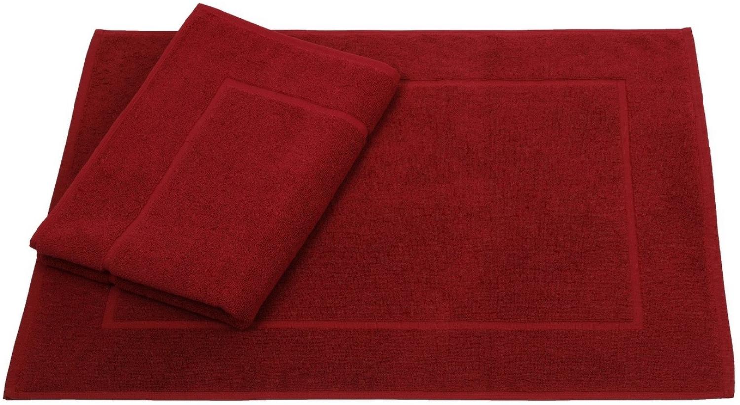 Betz Badematte 2er Set Badvorleger Premium Badematte Badteppich Größe 50x70 cm, beidseitig nutzbar, Baumwolle, Qualität 650g/m² Bild 1