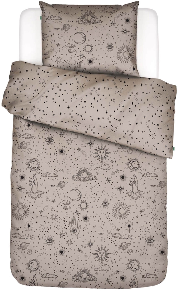 Covers & Co Bettwäsche That's the Spirit Taupe 155 x 220 + 80 x 80 cm Bild 1