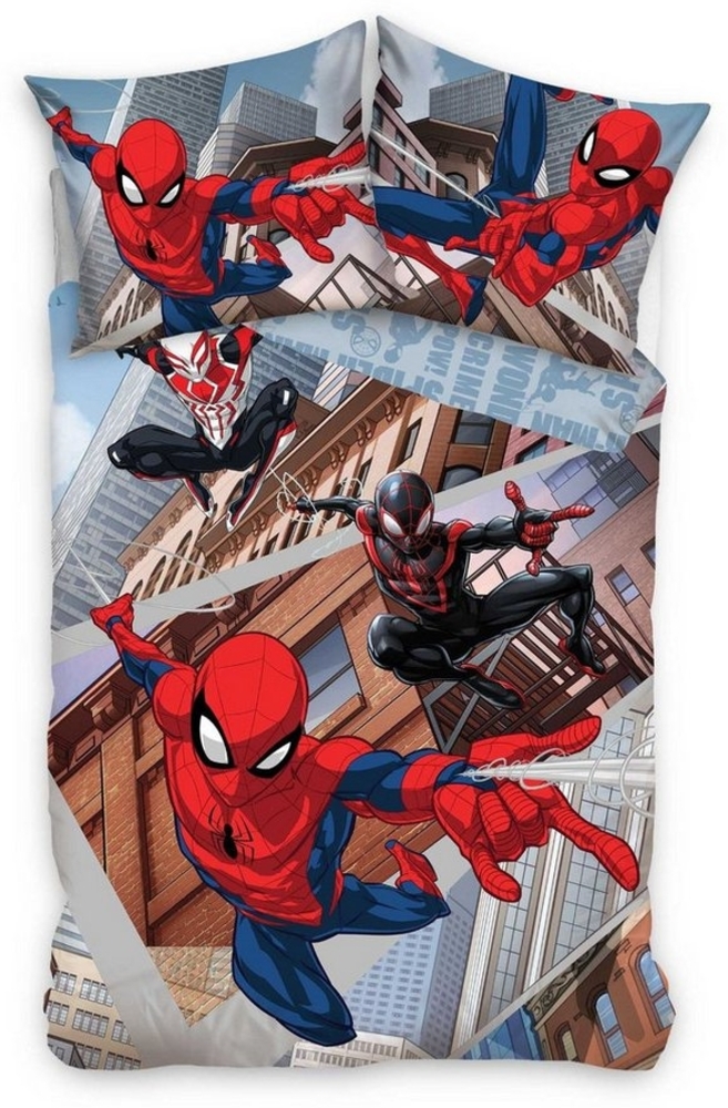 Carbotex Bettwäsche Marvel Spiderman - Wende-Bettwäsche-Set, 135x200 & 80x80, Spider-Man, Baumwolle, 100% Baumwolle Bild 1